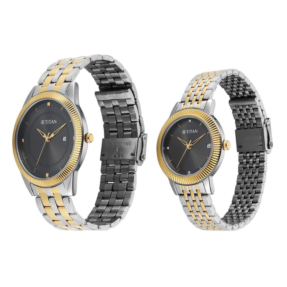 Titan Bandhan Eternal Dual Tone Couples Watch 19682968BM01