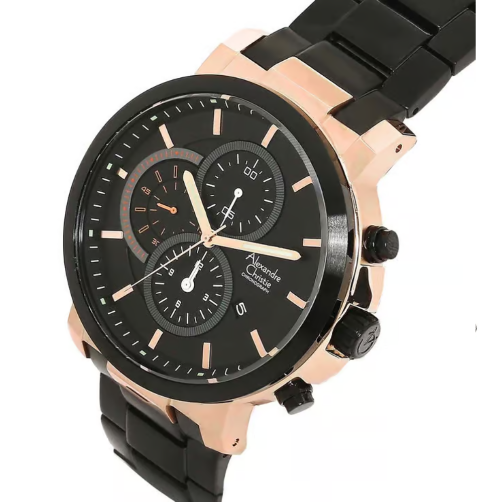 ALEXANDRE CHRISTIE Chronograph Black Men's Watch 6350MCBBRBA
