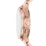 Armani Exchange Rose Gold Dial Women's Quartz Chronograph Stainless Steel Watch AX6035