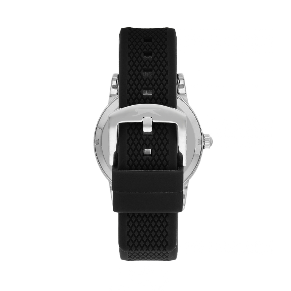 SLAZENGER Automatic Black Dial Men's Silicone Strap Watch SL.09.2267.1.01