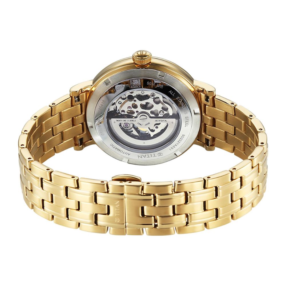 Titan Yin Yang Silver Gold Men's Watch 90222YM01