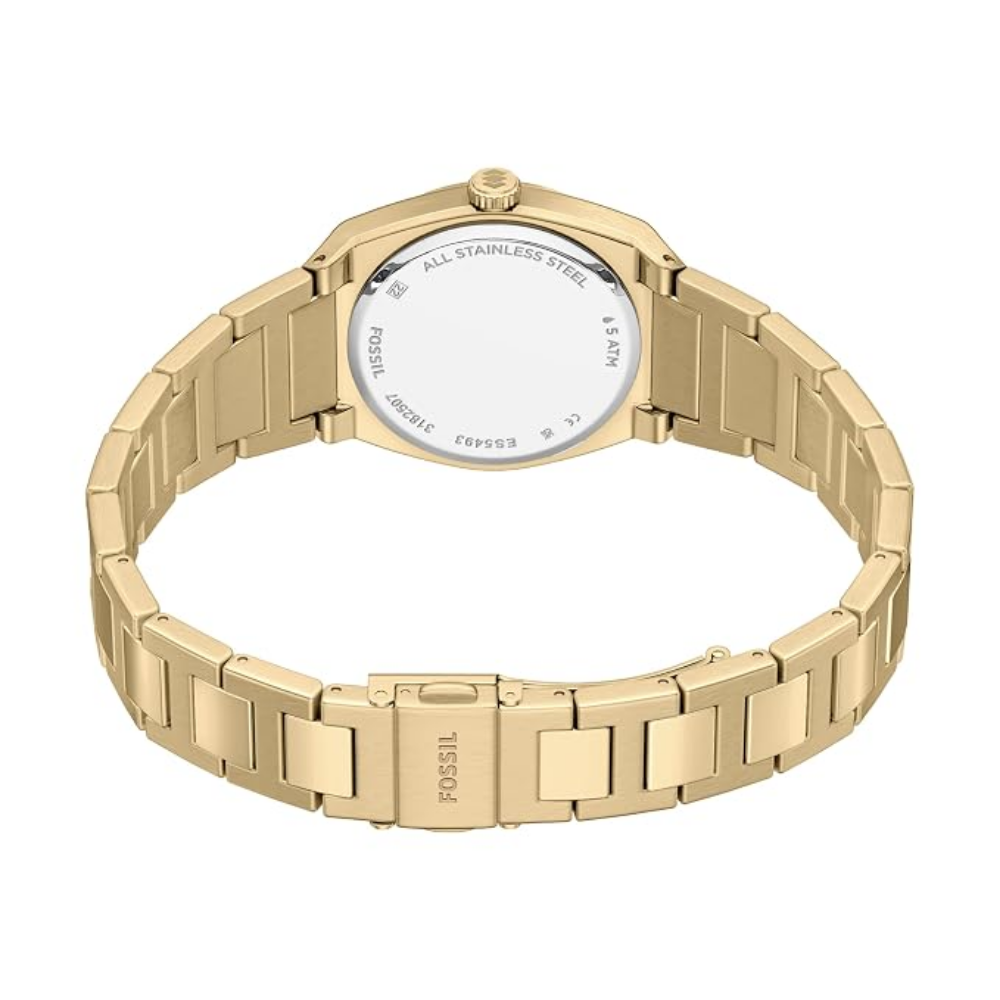 Fossil Everett Women's Quartz Green Dial Analog Stainless Steel Watch ES5493