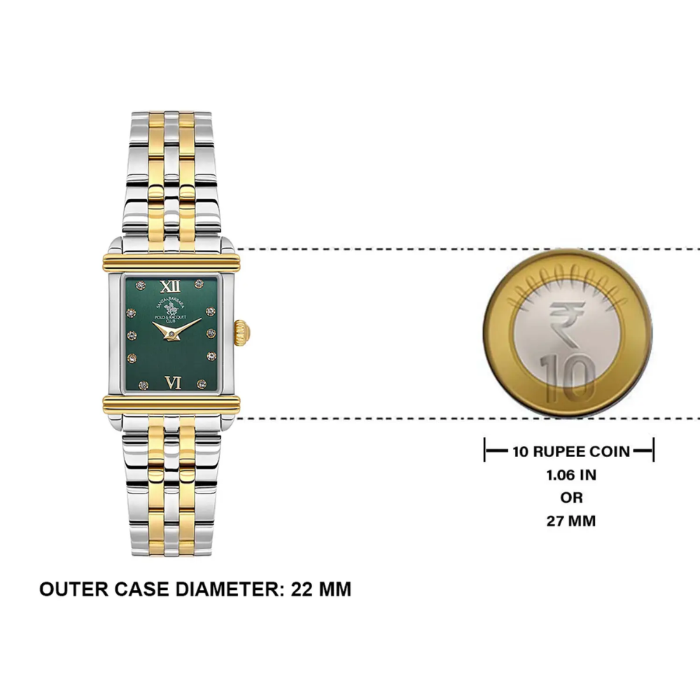 Santa Barbara Polo & Racquet Club Analog Silver Dial Women's Watch SB.1.10623-5