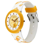 Zoop Yellow Dial White Strap Girls Kids Analog Watch 26007PP11W