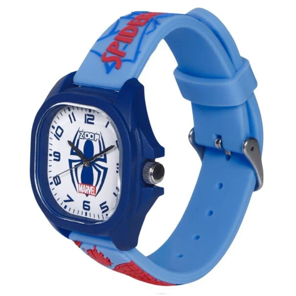 Zoop Marvel Spiderman Dial Blue Strap Boys Kids Analog Watch 16045PP04