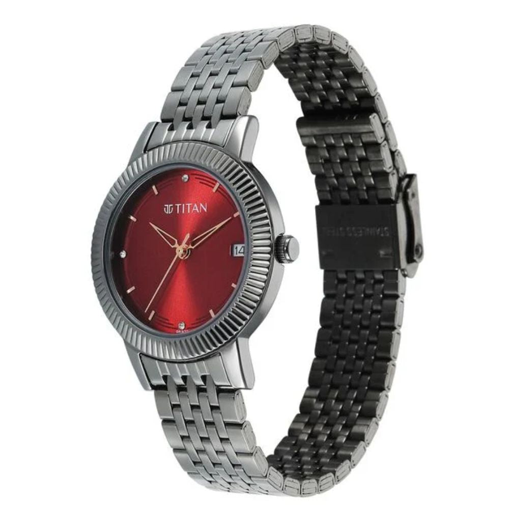 Titan Karishma Red Dial Women's Watch NU2968QM01