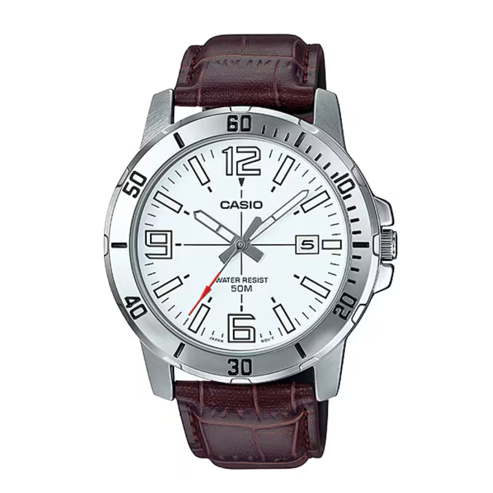 Casio Brown Leather Strap Men's Watch MTP-VD01L-1BV, MTP-VD01L-7BV, MTP-VD01L-7CV, MTP-VD01L-8EV | 10563069
