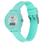 Zoop Silver Dial Green Strap Girls Kids Ana-Digi Watch 16046PP03