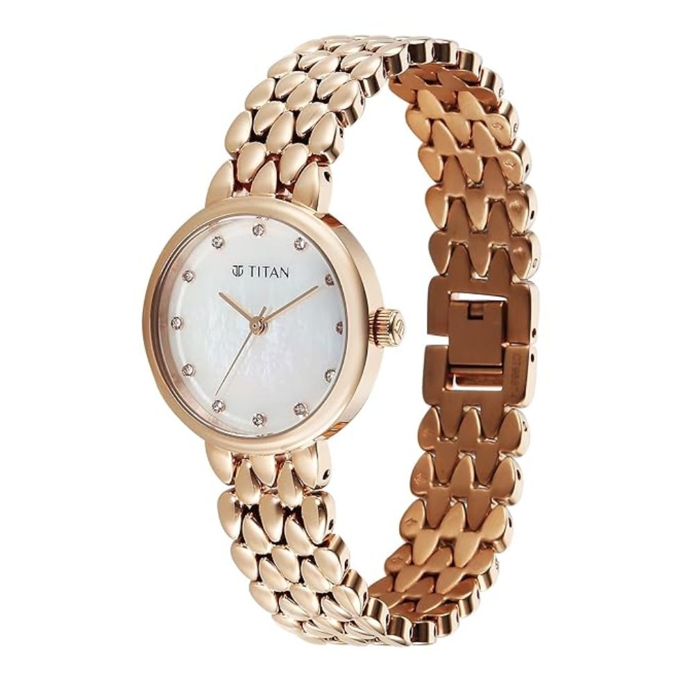 Titan Glamour Mother of Pearl Women's Watch 95374WM01