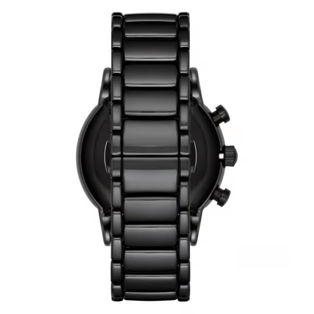 Emporio Armani Men's Black Dial Chronograph Ceramic Watch AR1509