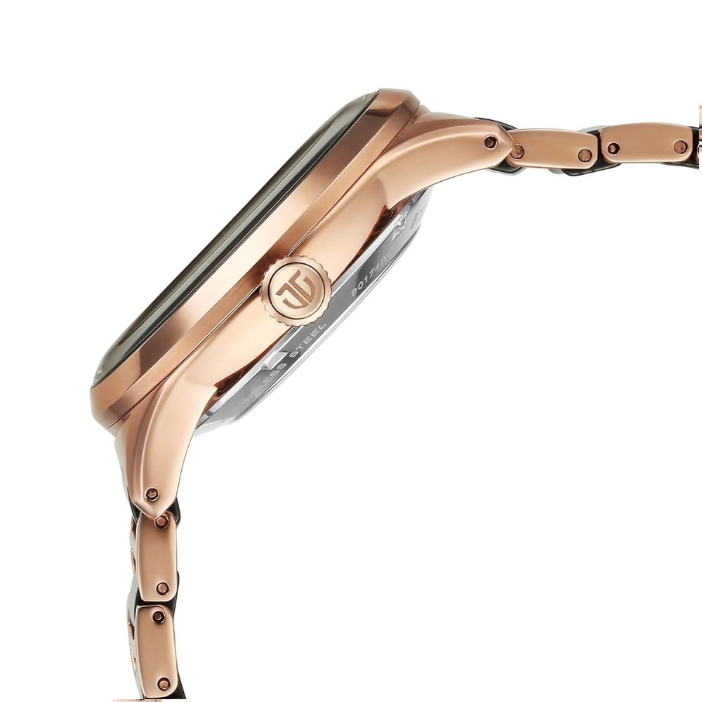 Titan Ceramic Fusion Anthracite Rose Gold Grey Men's Watch 90174KD03