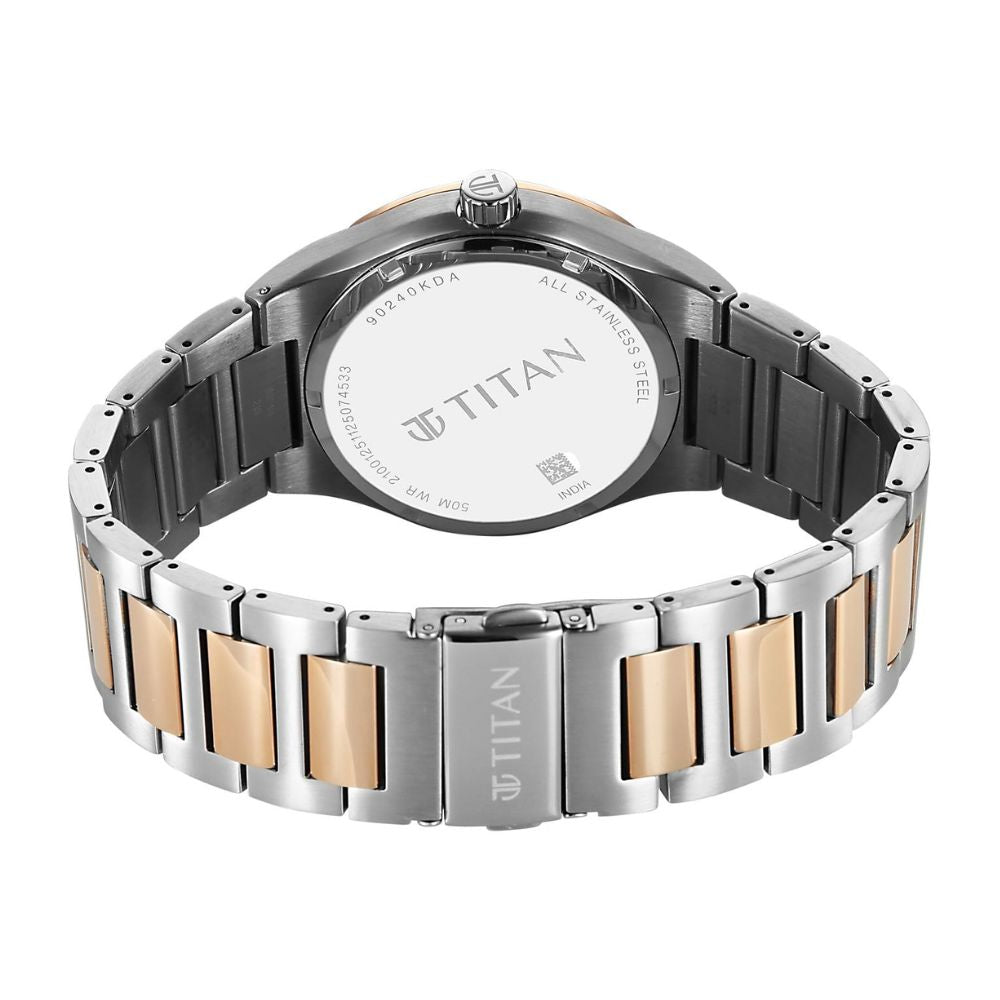 Titan Regalia Marque Rose Gold Dual Tone Men's Watch 90240KM01
