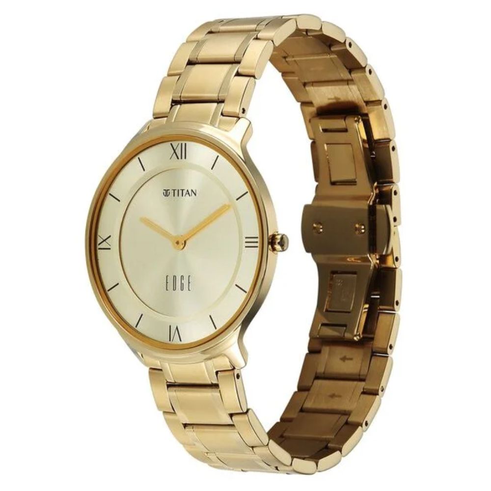 Titan Edge Gleam Champagne Men's Watch NU1843YM03