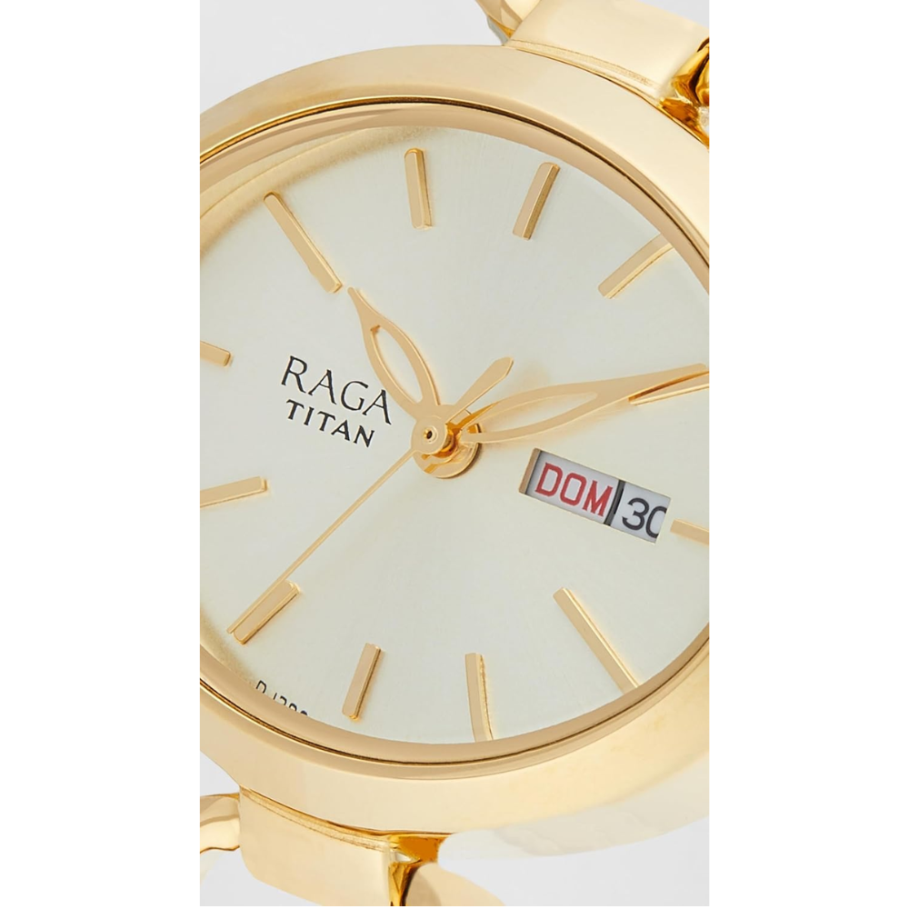 Titan Viva Champagne Dial Women's Watch 2621YM01