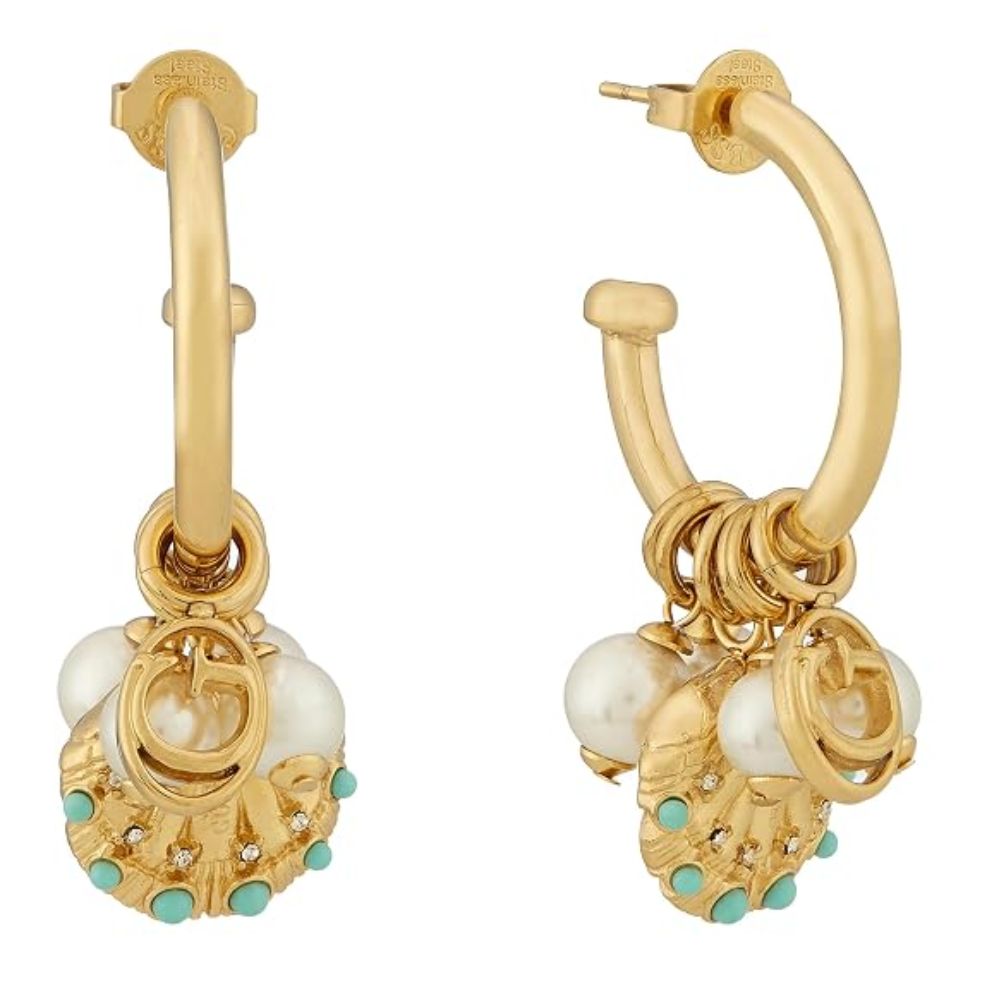 GUESS Seashell Gold-Plated Women's Earrings UBE05127YG