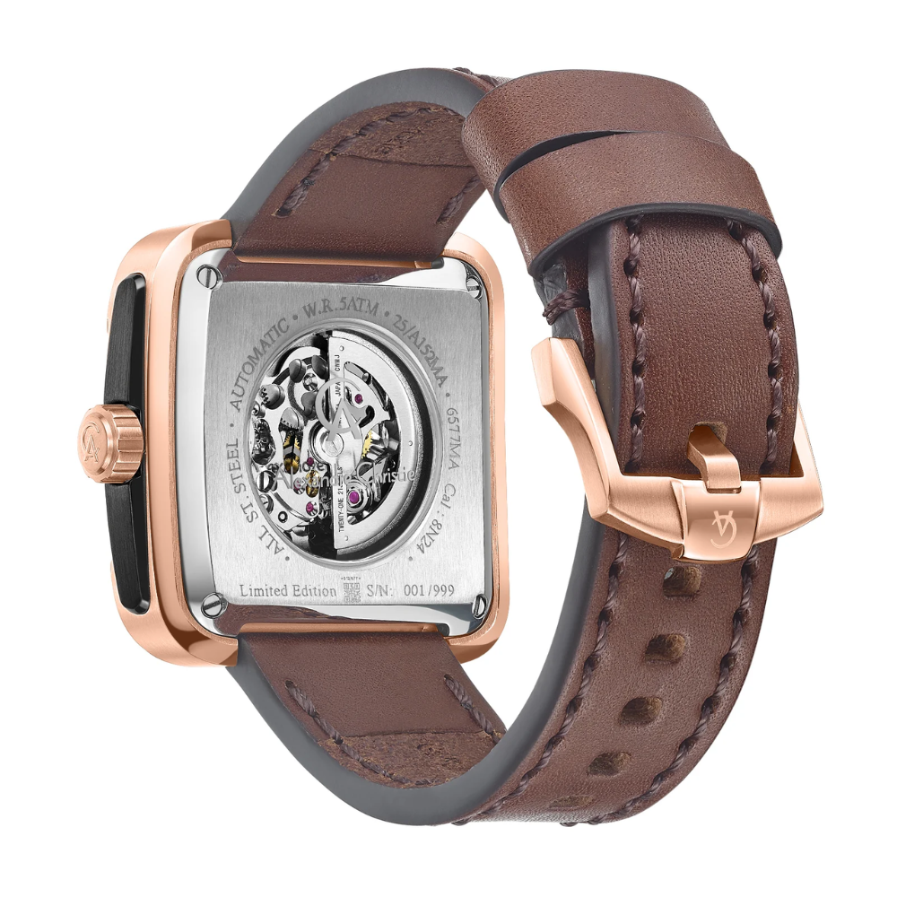 Alexandre Christie Maharaja Luxe Brown Men's Automatic Watch 6577MALRGSL