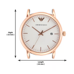 Emporio Armani Luigi Men's Quartz White Dial Analog Leather Watch AR2502