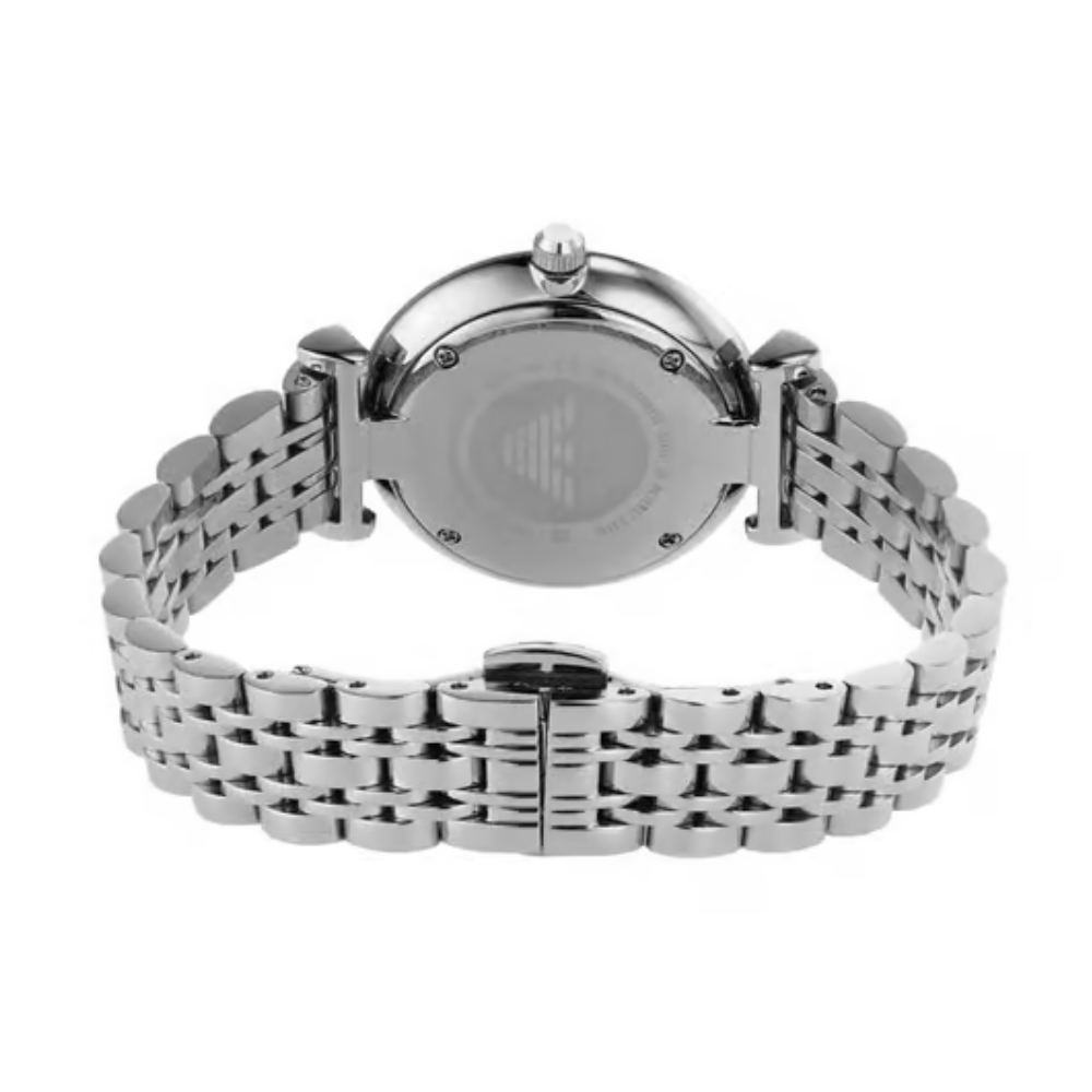 Emporio Armani Gianni T-Bar Women's Silver Dial Analog Watch AR11445