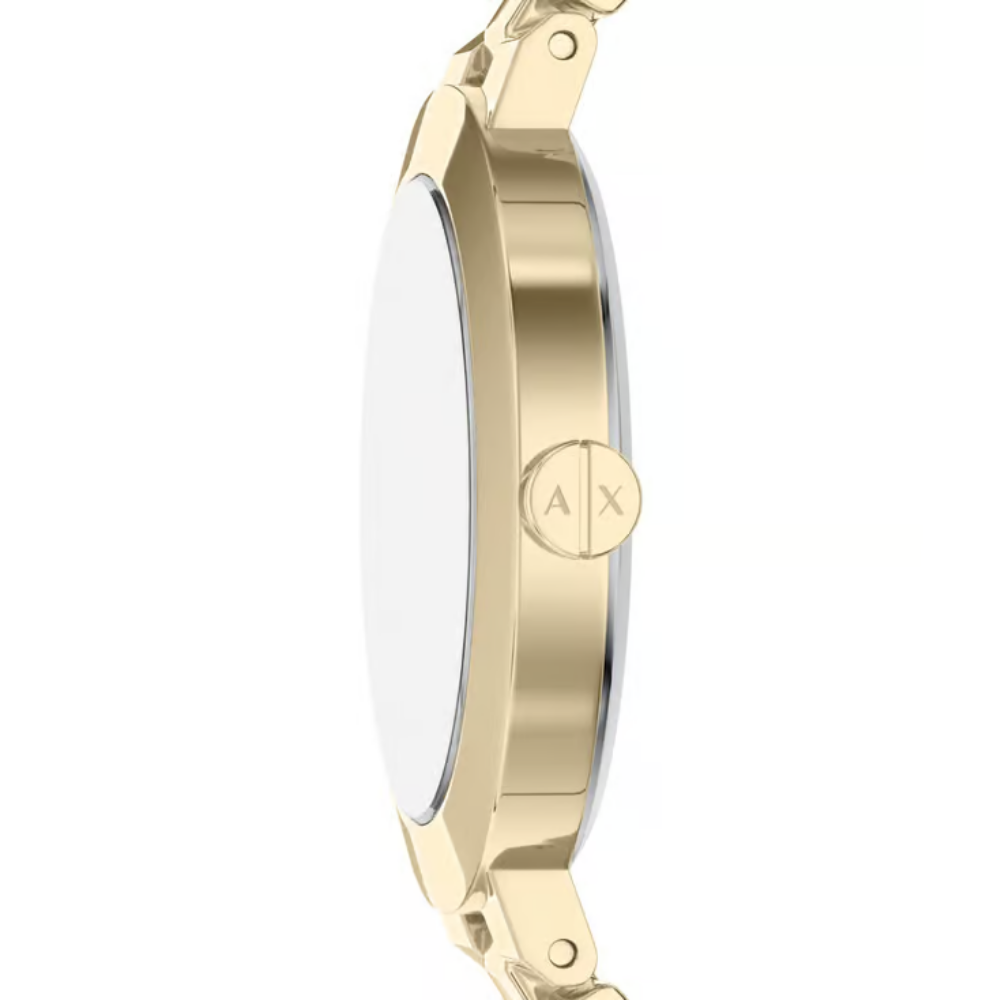 Armani Exchange Gold Dial Quartz Women's Watch with Bracelet AX7177SET
