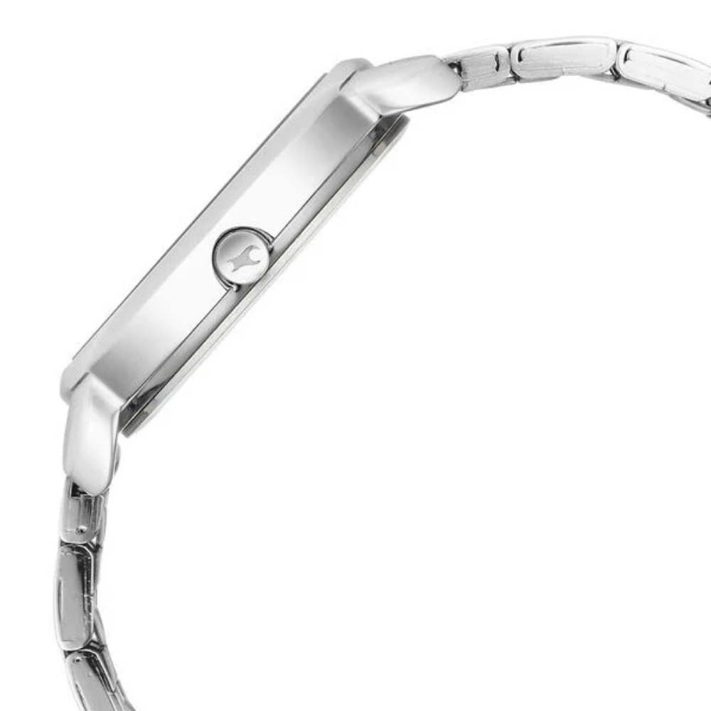 Fastrack Stunners Silver Watch for Girls 6282SM01
