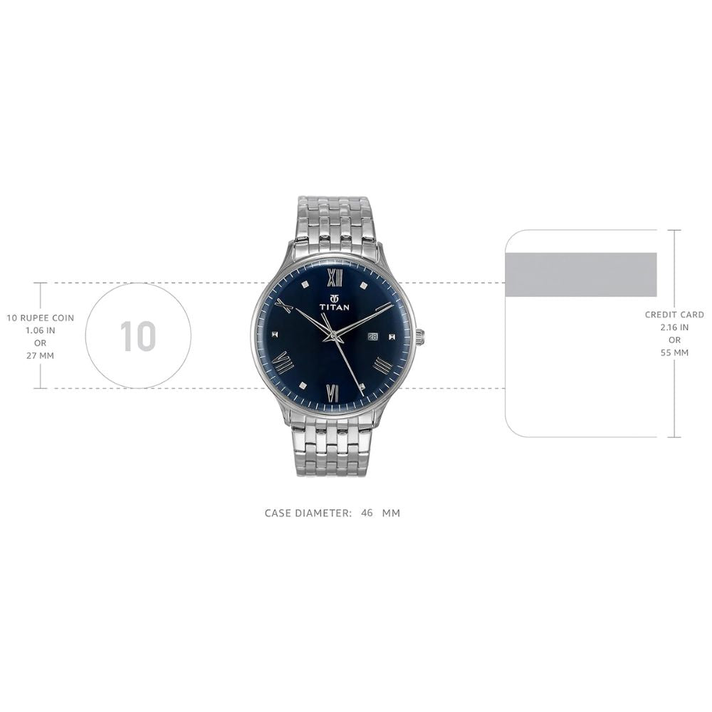 Titan Bandhan Blue Couple Watch NM9400194201SM01