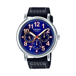 Casio Black Leather Strap Men's Watch MTP-E309L-1AV, MTP-E309L-2B1V | 10531178
