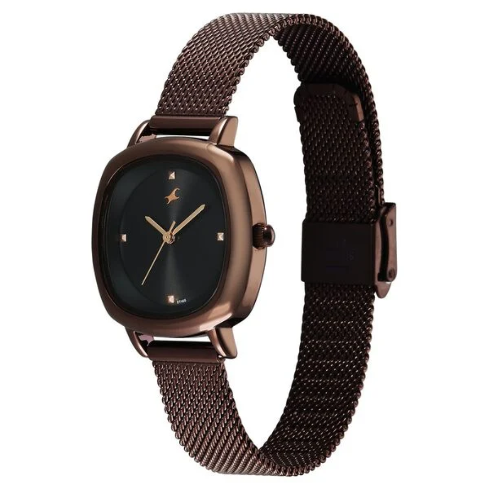 Fastrack Stunners Black Dial Women's Analog Watch 68065QM02