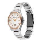 Titan Classique Big Date Silver Dial Dual Tone Stainless Steel Strap Watch for Men 90219KM01