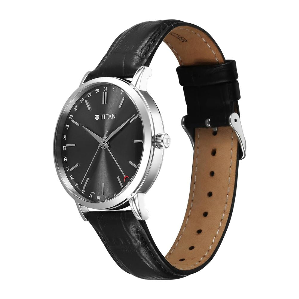 Titan Elegance Black Men's Watch 90202SL02