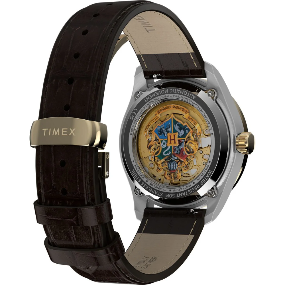 Timex Harry Potter x Timex Waterbury Skeleton Gold Dial Men's Watch TW2Y75500