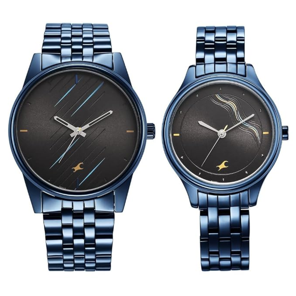 Fastrack Mismatched Black Dial Men and Women Watch NT33056296QM01