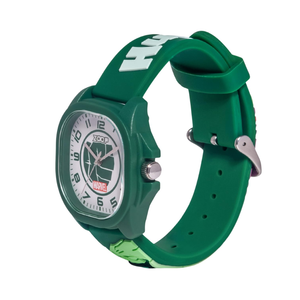 Zoop Marvel Hulk Dial Green Strap Boys Kids Analog Watch 16045PP02