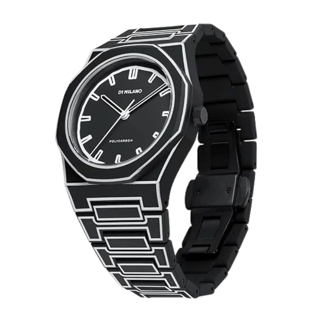 D1 Milano Polycarbon Black Dial Unisex Watch PCBJ33