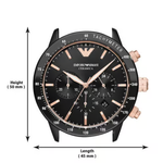 Emporio Armani Black Dial Men's Chronograph Ceramic Watch AR70002