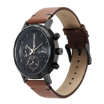 Fastrack Tick Tock Black Dial Brown Men's Watch NT3287NL01