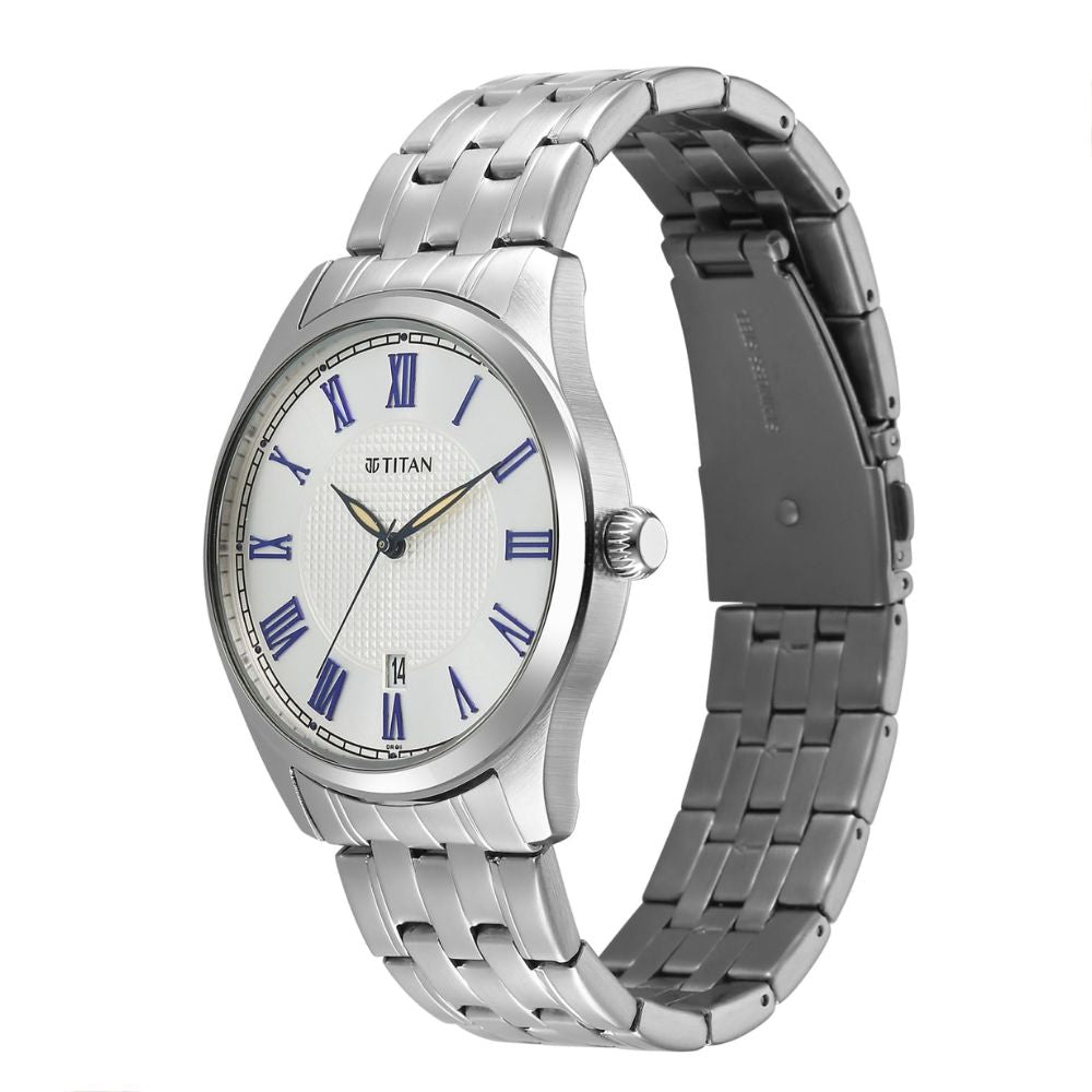 Titan Neo Roman Silver Men's Watch 10063SM01