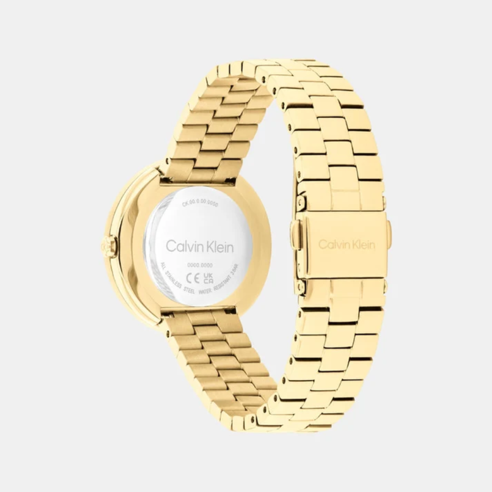 Calvin Klein Twisted Bezel Green Dial Women's Watch 25100167