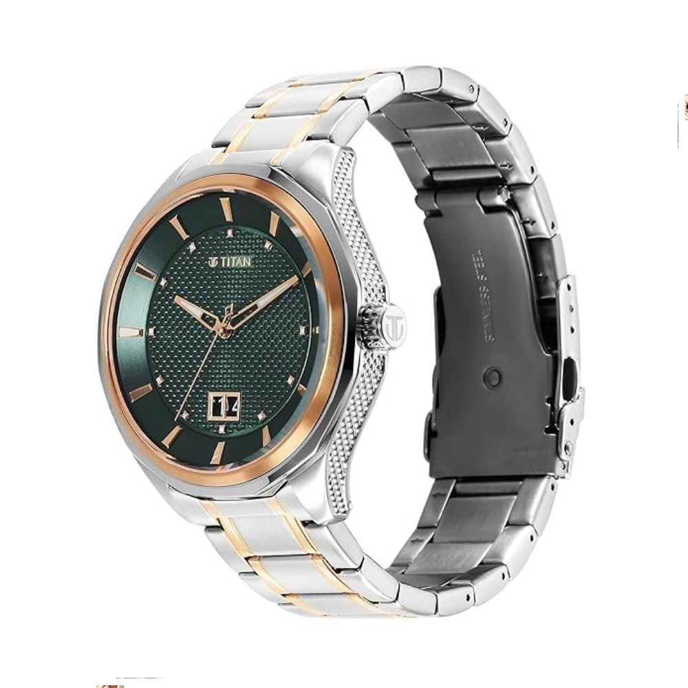 Titan Regalia Opulent Green Dial Men's Watch 1829KM06