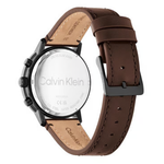 Calvin Klein Gauge Men's Grey Dial Multi-Function Leather Watch 25200498