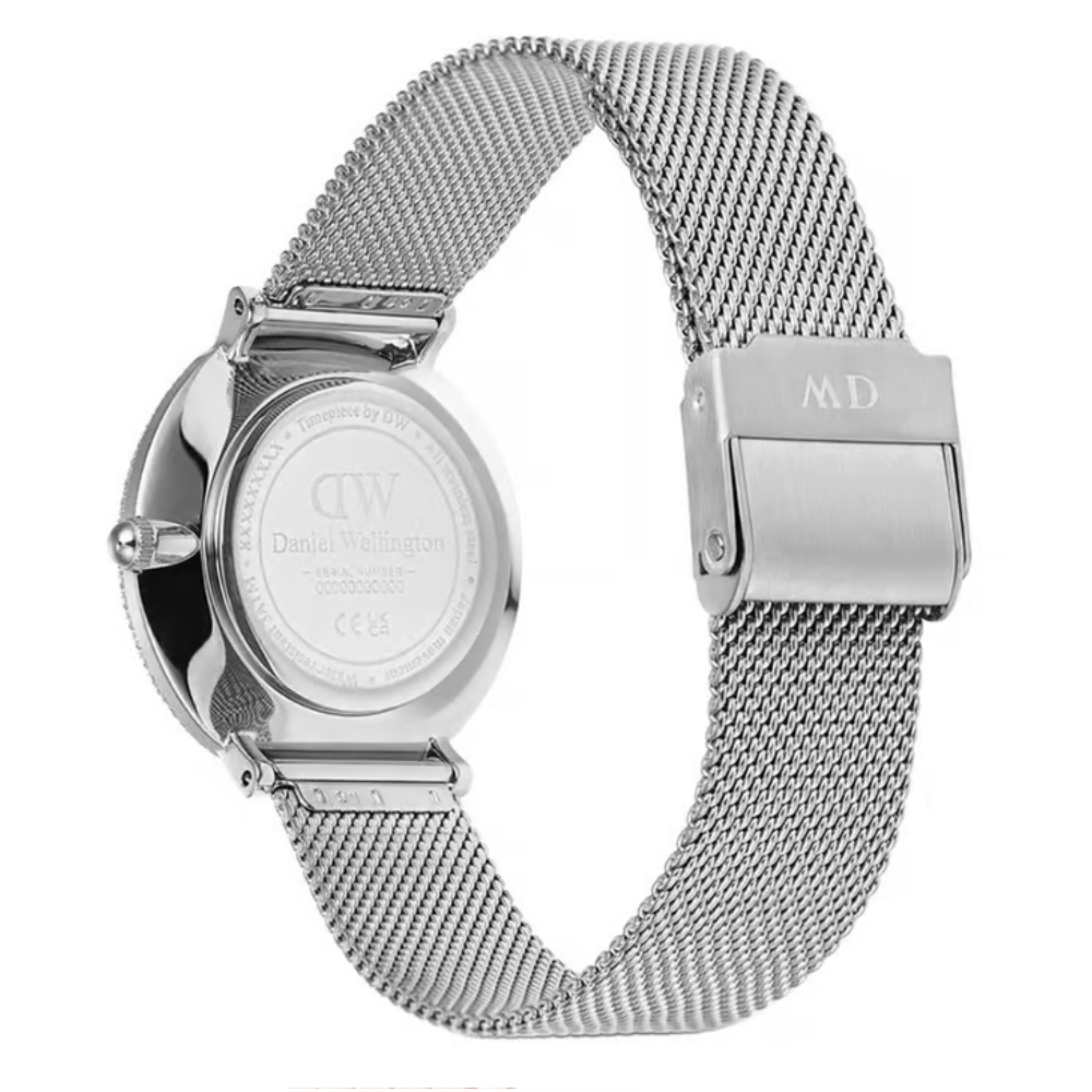 Daniel Wellington Crystal Bezel Mother of Pearl Blue Round Dial Analogue Blue Women’s Watch DW00100825K