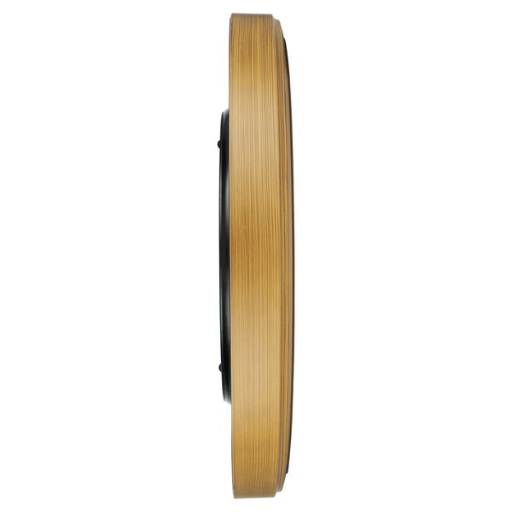 Titan Texture Oval Brown Wooden White Dial Wall Clock NCW0061PA01