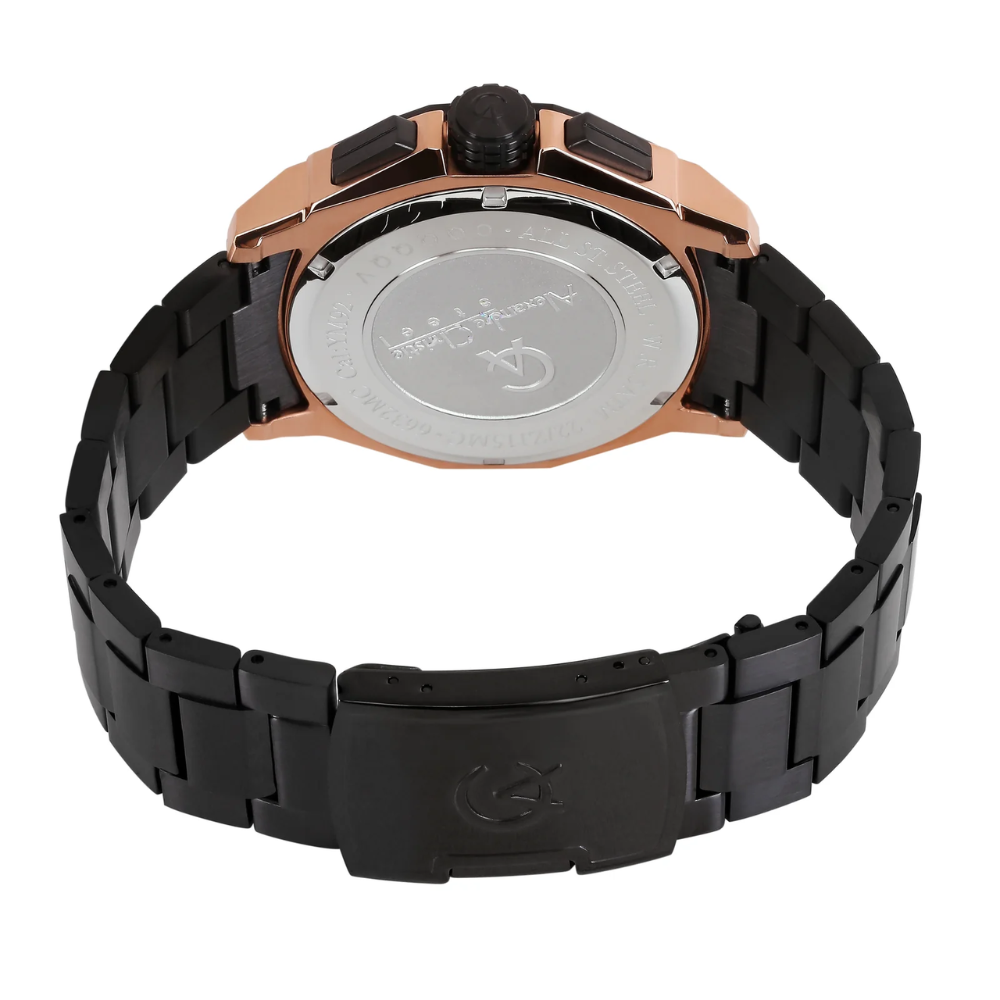 Alexandre Christie Chronograph Black Men's Watch 6632MCBBRBA