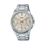 Casio Silver Metal Strap Men's Watch for MTP-1375D-1AV, MTP-1375D-7A2V, MTP-1375D-7AV, MTP-E305D-2AV, MTP-E305D-7AV | 10460040