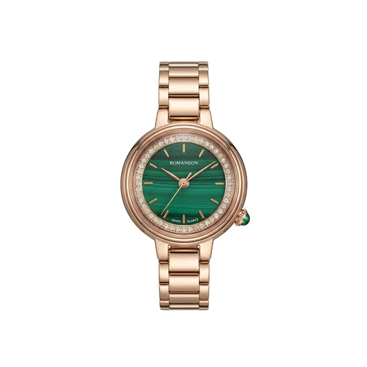 Romanson Classic Rose Gold Women Watch RM3BF513LLRGN