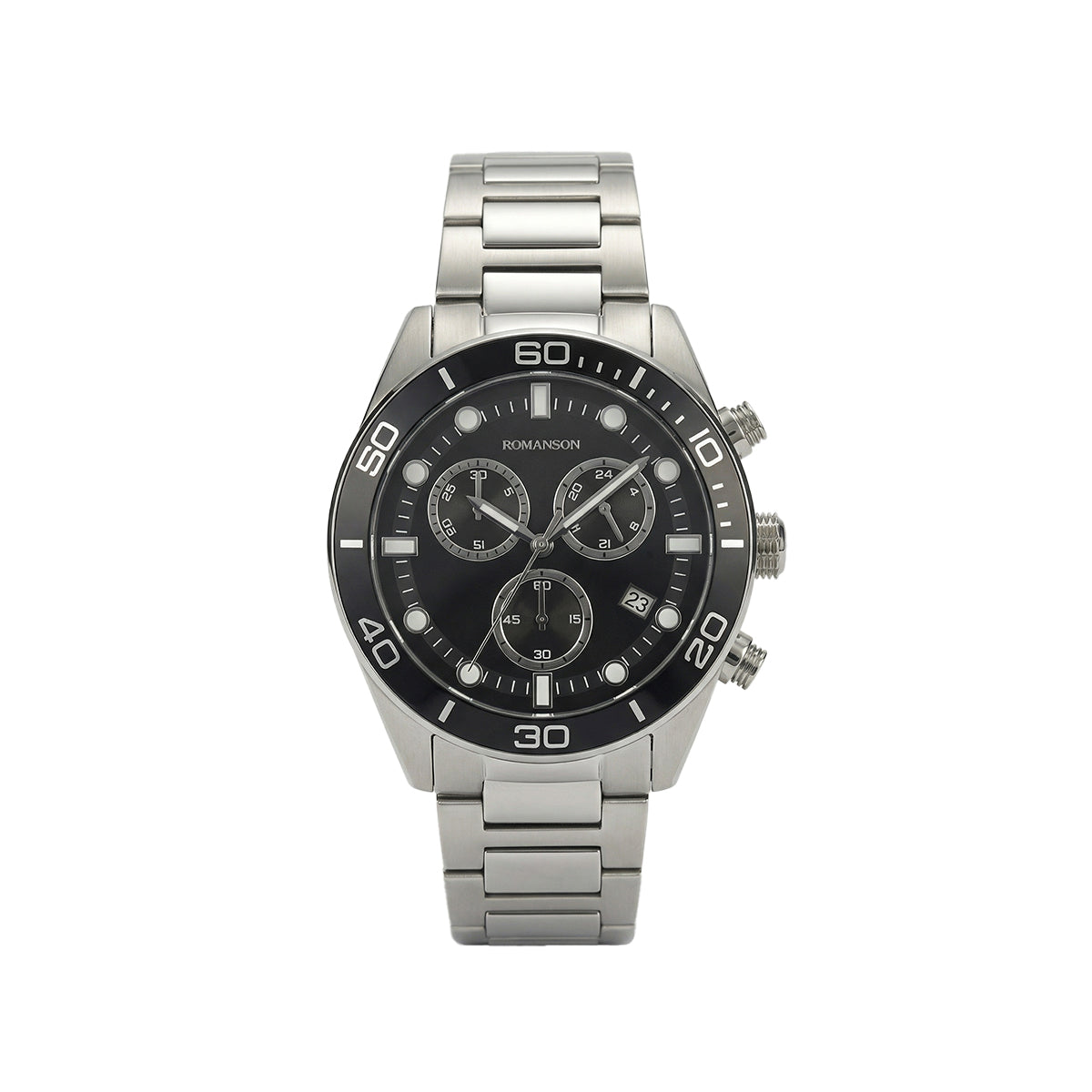 Romanson Classic Silver Men Watch TM6BS203FMWBK