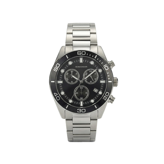 Romanson Classic Silver Men Watch TM6BS203FMWBK
