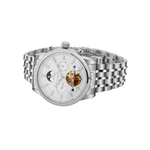 Britime Automatic White Dial Steel Case and Metal Bracelet Sapphire Glass Men's Watch 454-M10301