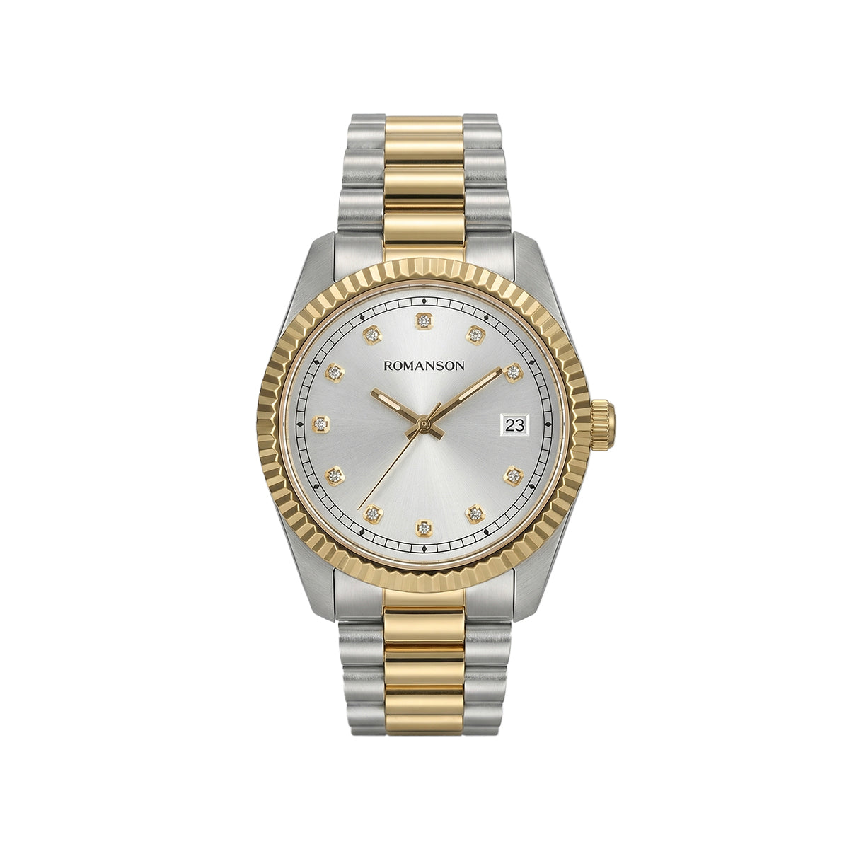 Romanson Silver Gold Men Watch RM4BF511LLGWH