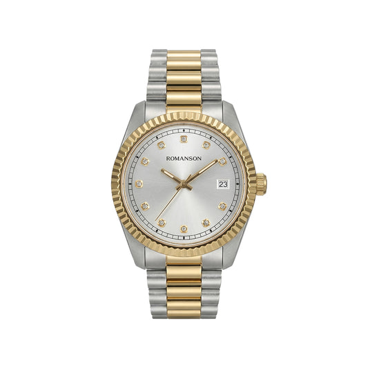 Romanson Silver Gold Men Watch RM4BF511LLGWH