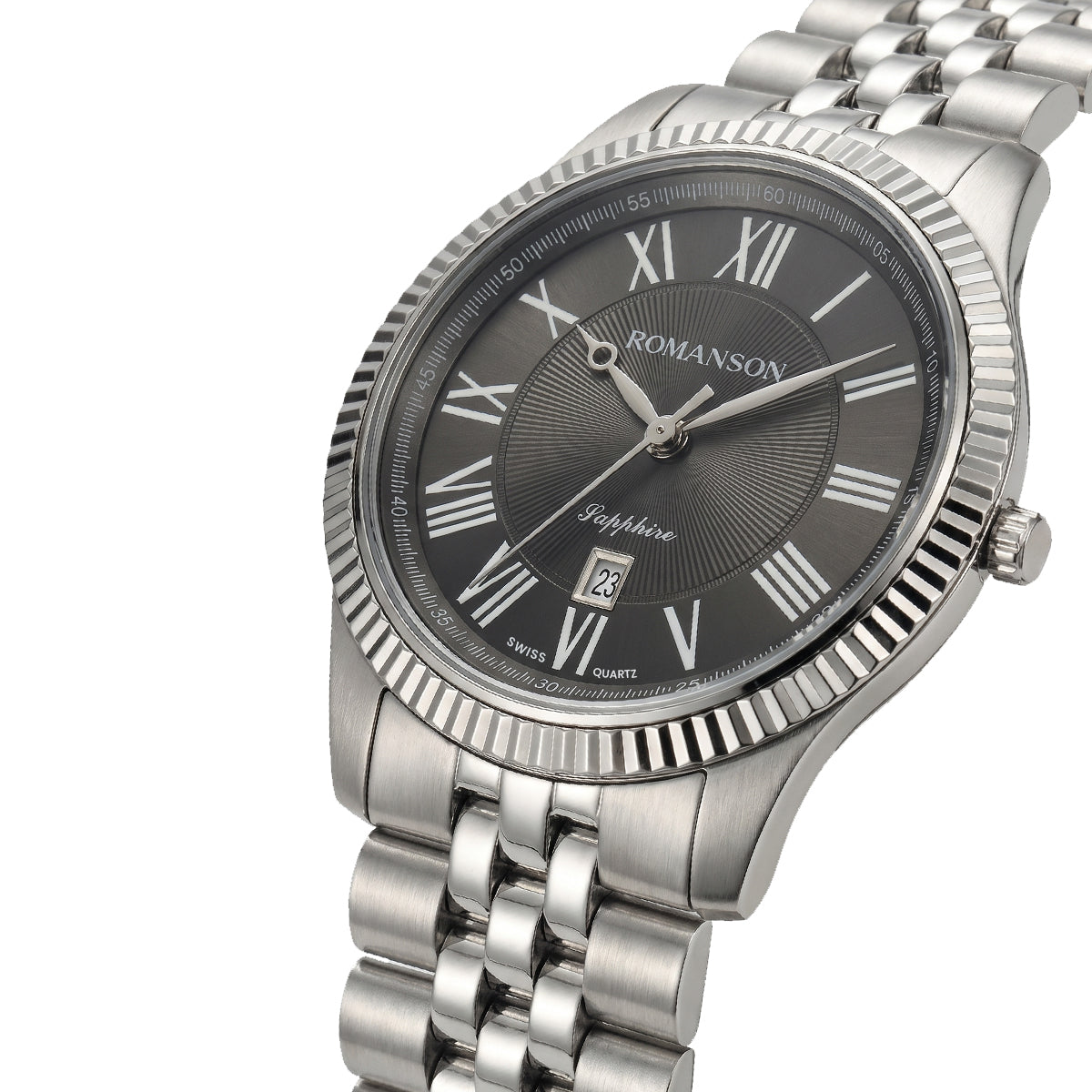 Romanson Silver Men Watch TM3BS190MMWBK